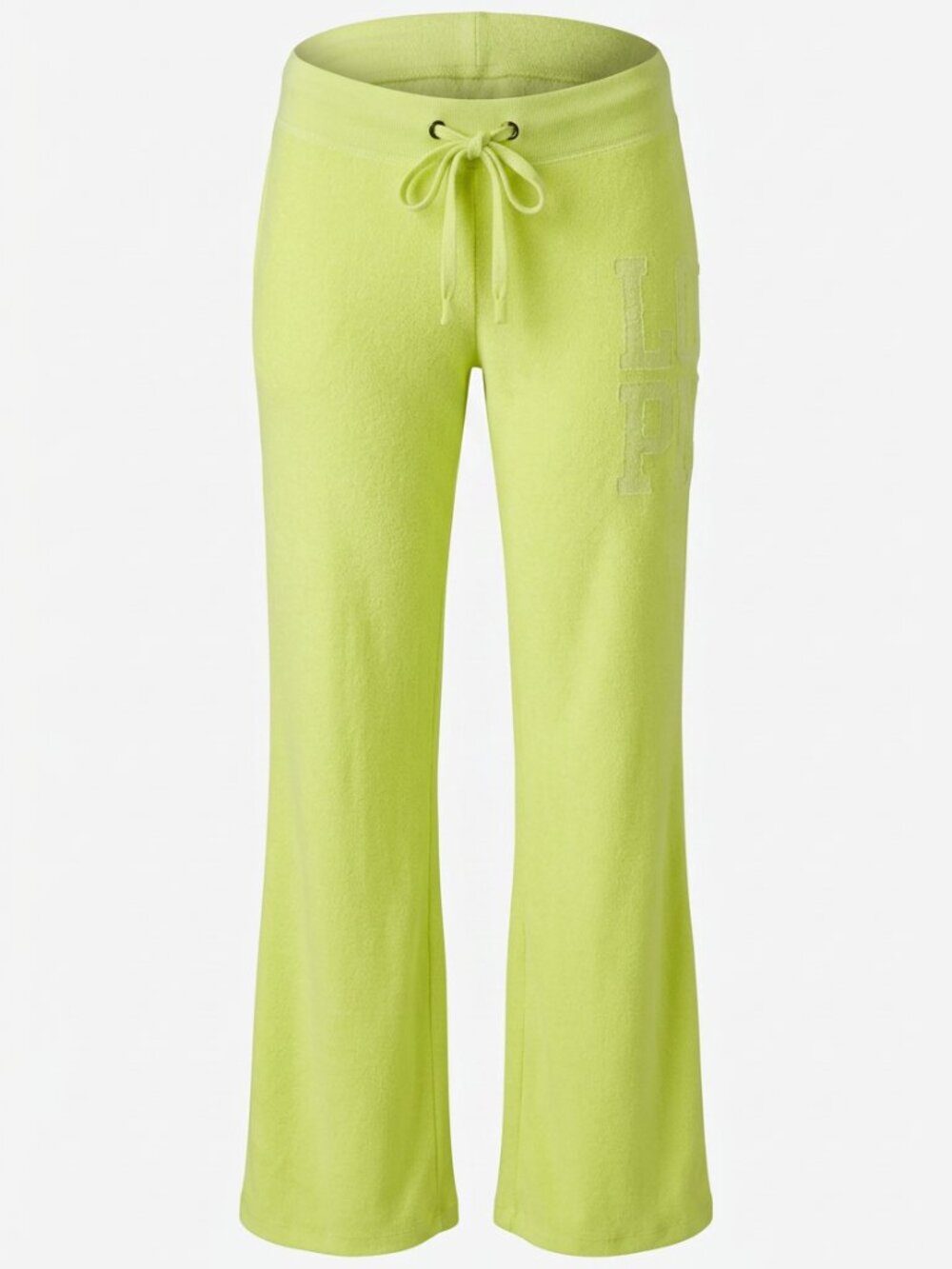 Vintage Victoria’s Secret PINK Love Pink Terry Flare Sweatpants Neon Yellow M